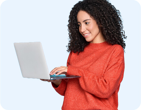 Woman with laptop